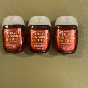 BBW Frosted Cranberry Pocketbac Hand Sanitizers X3 Believe In Your Elf